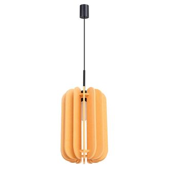 Sollux Lighting L&aacute;mpara colgante amarillo/negro fieltro/acero alt. 165 cm