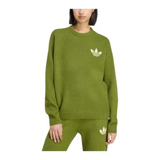 adidas Athletic Dept Gebreide Sweater - Dames - Sportshirts - Groen - XS - Fitness
