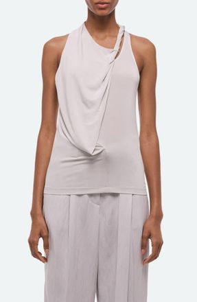 Helmut Lang Asymmetric Twist Tank in Grey at Nordstrom, Size X-Small