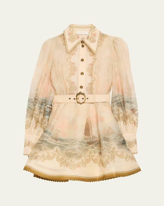 Zimmermann Rebellion Marine Mini Dress
