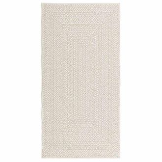 Berkfield Home Rug ZIZUR Cream 80x150 cm Jute Look Indoor & Outdoor | Size: Medium
