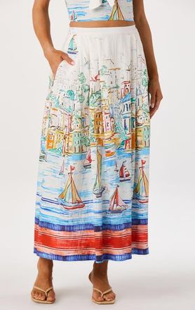 ASTR the Label Wendy Island Sketch Maxi Skirt at Nordstrom, Size X-Small