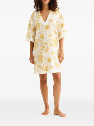 Eres Floral Print Dress - White