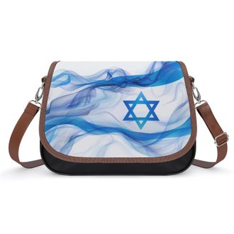 Generic Israeli Flag Smoke-Style Fashion Womens Crossbody Bags Novelty Handbag Shoulder Bag Purse