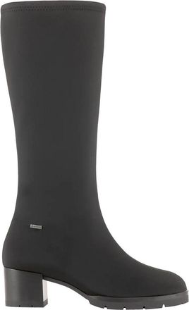 H&ouml;gl Black Synthetic Mid-Length Block Heel Boots