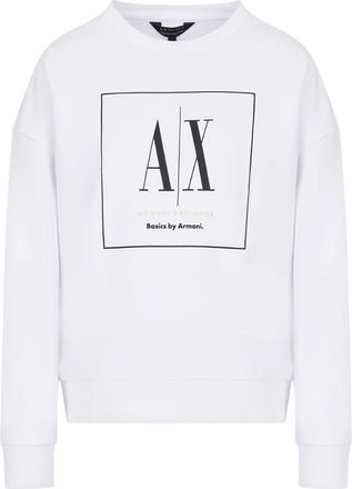 A|X Armani Exchange Dames/Dames Sweatshirt met ronde hals (Wit)