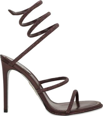 Rene Caovilla Brown Cleo Slip-on Heels