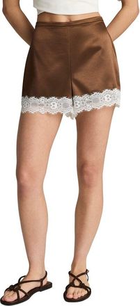 Kenneth Cole Contrast Collar Lace Hem Short