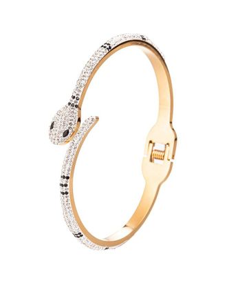 Eyecandy LA Eye Candy La Cz Spotted Snake Cuff Bracelet