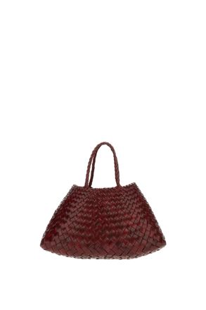 Dragon Diffusion Red Santa Croce Hand-Woven Leather Tote Bag