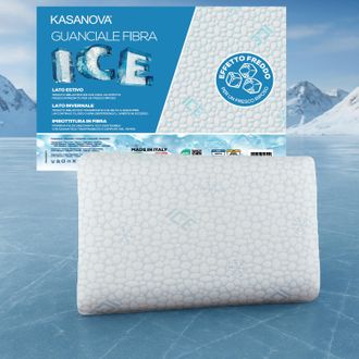 KASANOVA Cuscino guanciale fibra Ice effetto fresco