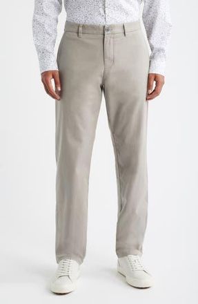 Nordstrom Straight Stretch Cotton Chinos in Grey Earl at Nordstrom Rack, Size 31 X 32