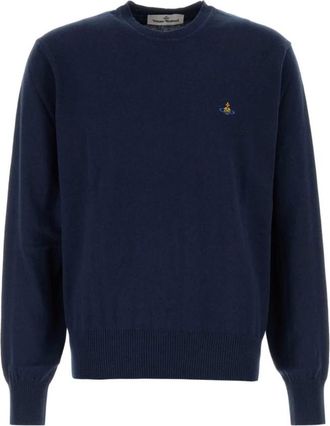 Vivienne Westwood Alex Ronde Hals Trui - Heren - Ronde hals truien - Blauw - M - Katoen - Truien & Vesten