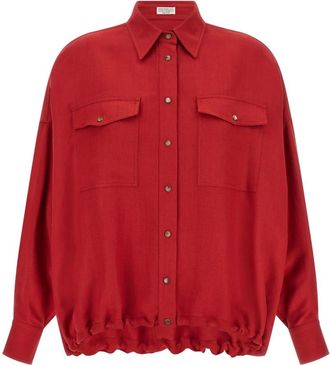 Brunello Cucinelli Mujer, Blusas y Camisas, Rojo, Talla: M