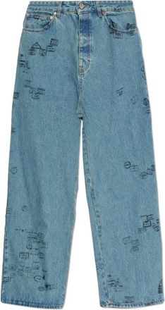 VETEMENTS Wide-leg jeans - Heren - Loose Fit Jeans - Blauw - W31 - Katoen - Jeans