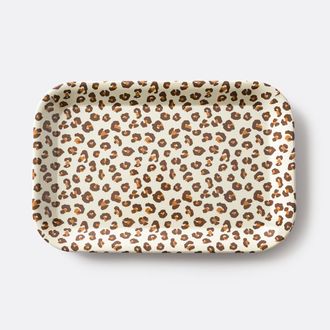La Redoute Interieurs Dienblad met luipaardprint, maat S, Azhar