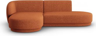 CXL by Christian Lacroix Sofá esquinero modular izquierdo 4 plazas chenilla terracota mezcla