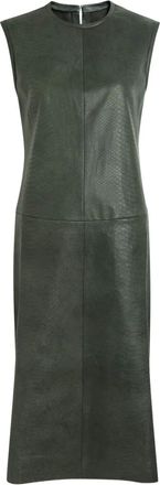 Stouls Abito midi Caro in pelle effetto pitone - Verde