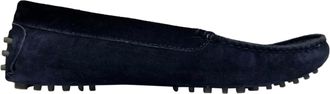 Manolo Blahnik Loafers in Navy Blue Suede