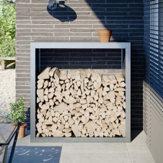 vidaXL Le&ntilde;ero Acero Galvanizado 100x40x100 Cm Vidaxl