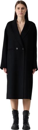 Ermanno Scervino Double-Breasted Jas - Dames - Mantel - Zwart - M - Wol - Jassen