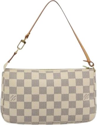 Louis Vuitton Pre-owned Vintage Shoulder Bag - Dames - Vintage Schoudertas - Beige - ONE Size - Leer - Vintage