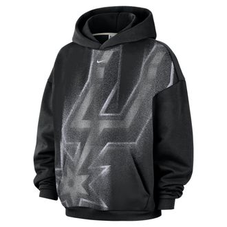 Nike San Antonio Spurs Standard Issue Nike Mens NBA Fleece Basketball Hoodie in Black | IQ2603-010