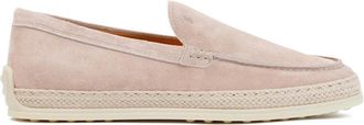 Tod's Beige Logo-debossed Loafers