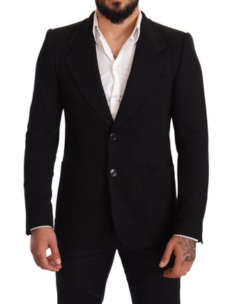 Dolce & Gabbana Mannen Zwart Katoen Slim Fit Jasje Blazer
