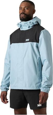 Helly Hansen Vancouver Rain Jacket Mens Clothing Windy Blue : 2XL, Polyamide/Polyester