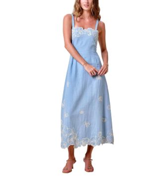 Cleobella Marceline Midi Dress In Glacier Lake