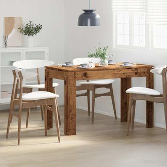 Berkfield Home Dining Table Old Wood 120x60x76 cm Engineered Wood in Brown | Size: 120 x 60 x 76 cm