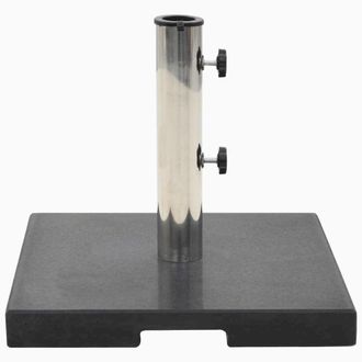 vidaXL Parasol Base Granite 44.1 lb Square Black, 45066