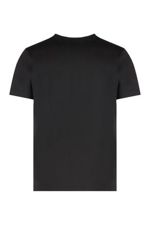 Paul & Shark Mens Cotton T-Shirt With Logo Print Black T-Shirts And Polos