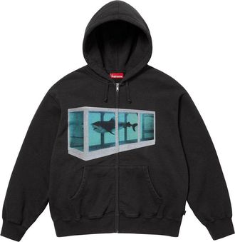 SUPREME x Damien Hirst Zip Up Hooded Sweatshirt Black SS25SW29-BLACK