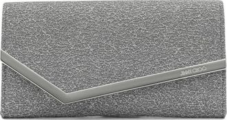 Jimmy Choo London Emmie Clutch - Dames - Clutches - Grijs - ONE Size - Leer - Tassen