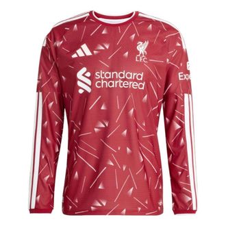 adidas Liverpool FC 26/27 Home Authentic Long Sleeve Asia Sizing Active Maroon KB8251