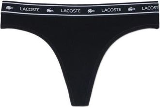 Lacoste Stretch Cotton Jersey Thong in Black at Nordstrom, Size Xx-Large