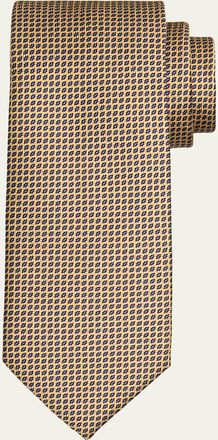 Brioni Mens Micro-Birdseye Jacquard Silk Tie
