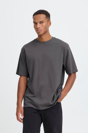 Blend T-Shirt BLEND BHFISHER OVERSIZE TEE, Herren, Gr. XXL, grau (iron gate), Single Jersey, Obermaterial: 100% Baumwolle, unifarben, relaxed fit normal, Ru