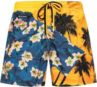 Palm Angels Palm-tree Print Swim Shorts