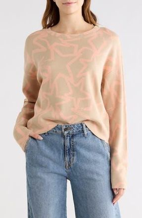 Wishlist Star Jacquard Sweater in Taupe/Peach at Nordstrom Rack, Size Medium