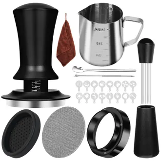 OEM Juego De 25 Prensadores De Caf&eacute; De 51 Mm, Accesorios De Barista Con Anillo Dosificador De 51 Mm, Pantalla De Disco De 51 Mm, Pa&ntilde;o De Barista, Herramie