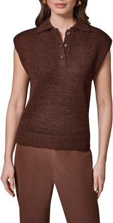DKNY Sleeveless Polo Sweater in Canyon at Nordstrom, Size X-Large