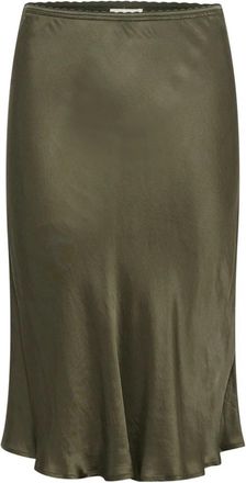 Part Two High-Waisted Midi Rok - Dames - Midirokken - Groen - M - Katoen - Rokken