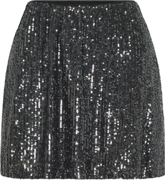 Saint Tropez Cropped Paillet Rok Grijs IJzer - Dames - Korte rokken - Grijs - S - Rokken