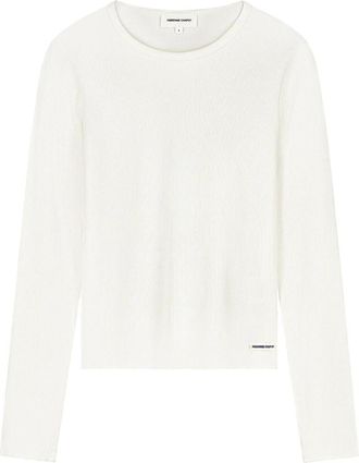 Fab By Fabienne Chapot Tanja LS T-shirt - Dames - Longsleeves - Wit - 2XL - Katoen - Tops