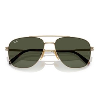 Ray-Ban Sunglasses, unisex, Yellow, Size: 59 MM Titanium Aviator Sunglasses