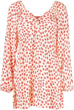 Faithfull The Brand Amias floral-print minidress - women - Rayon - S - Neutrals