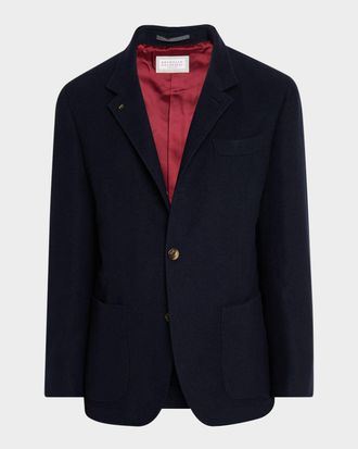 Brunello Cucinelli Men & apos;s Cashmere Blazer-Style Coat